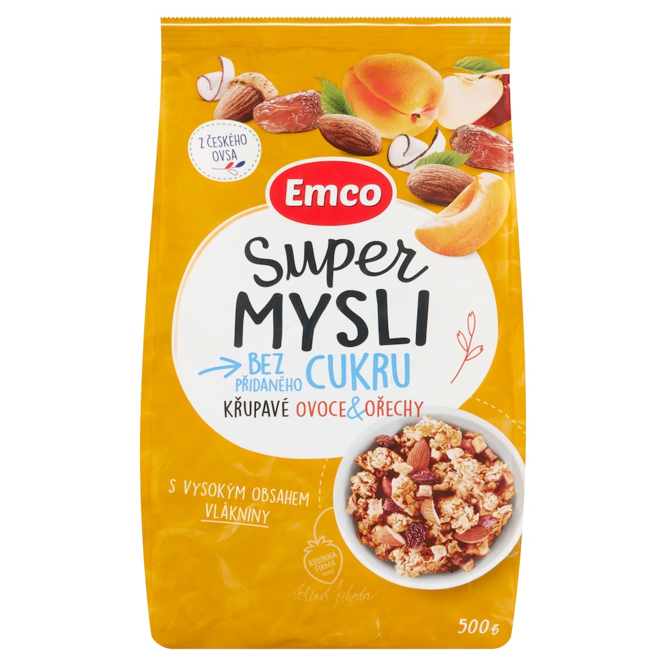 Emco Super Mysli No Added Sugar Crispy Fruit & Nuts 500g