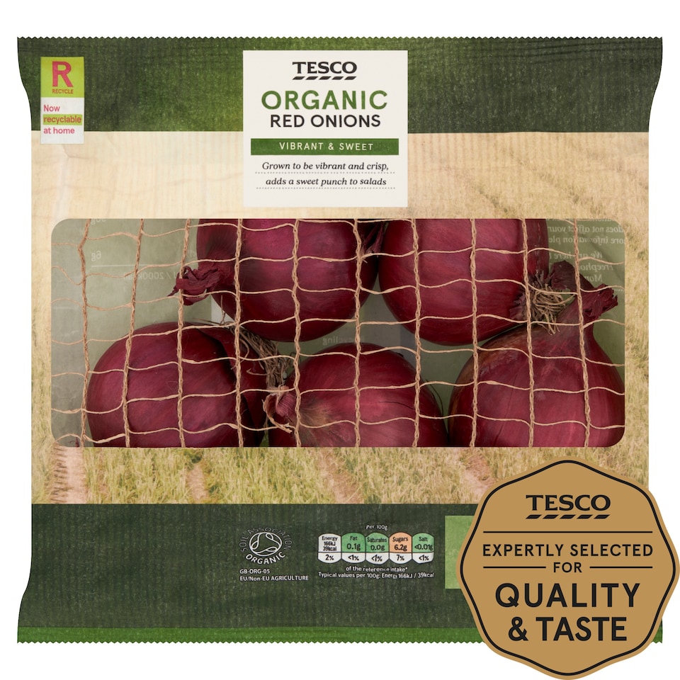 image 1 of Tesco Organic Red Onions