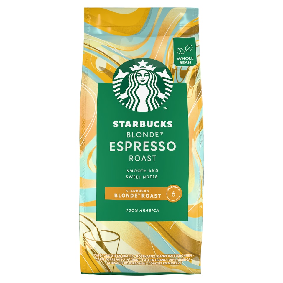 Starbucks Blonde Espresso Roast pörkölt szemeskávé 200 g