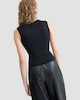 image 3 of F&F Polyamide Square Neck Sleeveless Top in Black