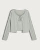 image 4 of Rise by Zara McDermott 2-Piece Pointelle Pyjama Cami and Cardigan Set  in Green
