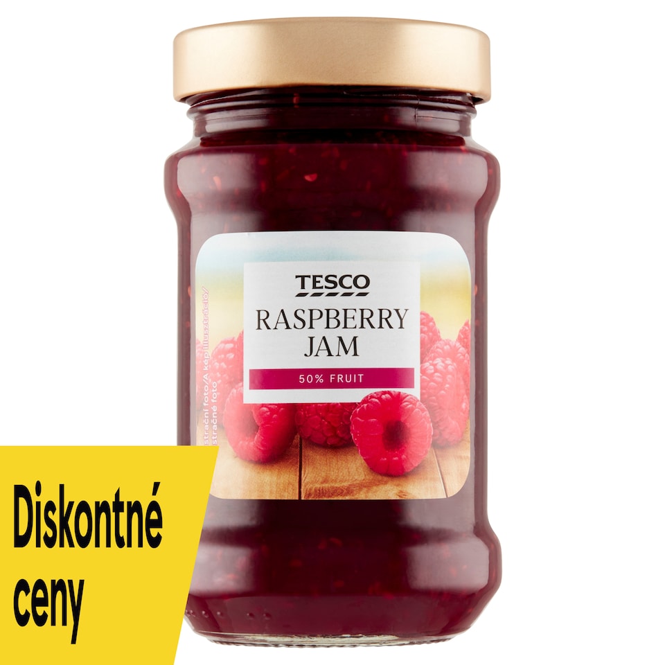 Tesco Raspberry Extra Jam Less Sweet 450 g