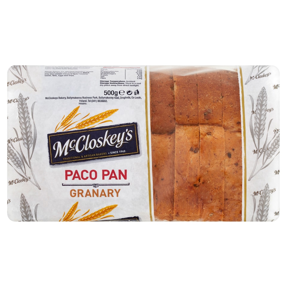 Mccloskeys Paco Pan Sesame Seed Bread 500G