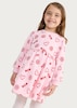 image 1 of F&F Girls Cotton Rich Candy Print Sweat Dress in Pink