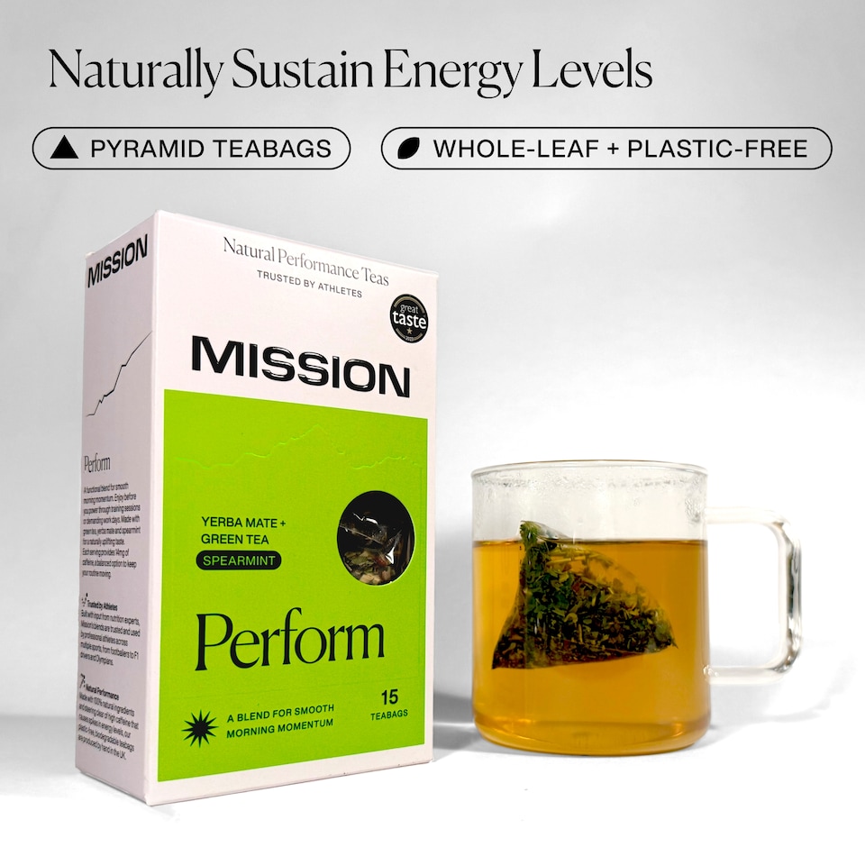 image 1 of MISSION Perform Yerba Mate with Green Tea, Spearmint 15 Tea Bags 30g
