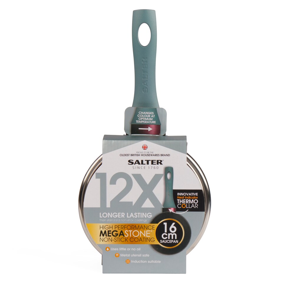 image 1 of Salter Megastone Thermo Collar Saucepan 16Cm