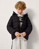 image 2 of F&F Boys Lightweight Padded Hooded Jacket in Black