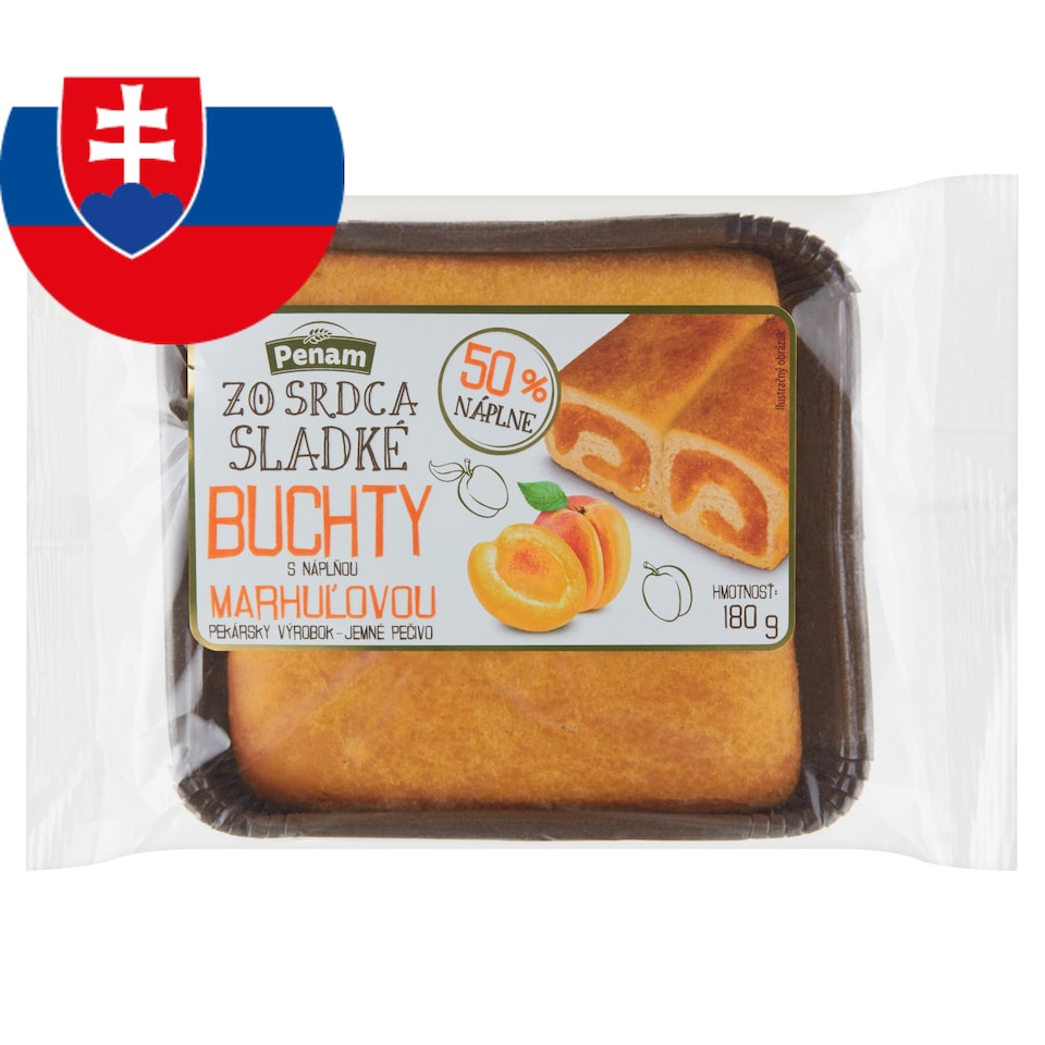 Penam Zo srdca sladké Buchty s náplňou marhuľovou 180 g
