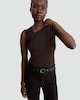 image 1 of F&F Polyamide Twist Detail Sleeveless Bodysuit in Brown