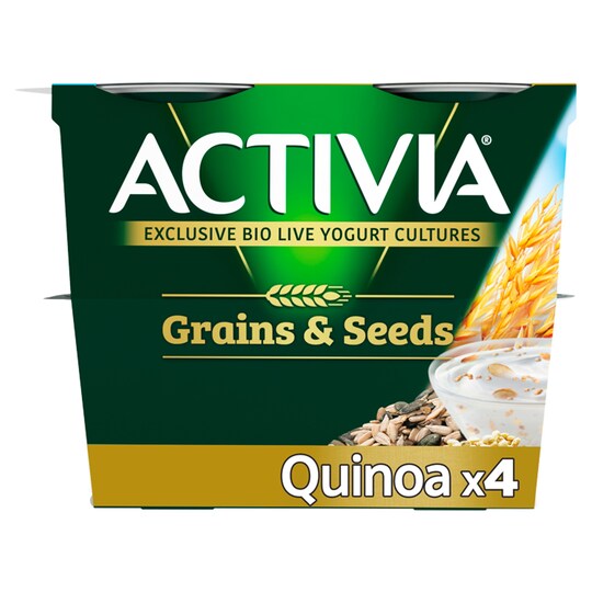 image 1 of Activia Quinoa And Seeds 0.7% Fat Yogurt 4X120g