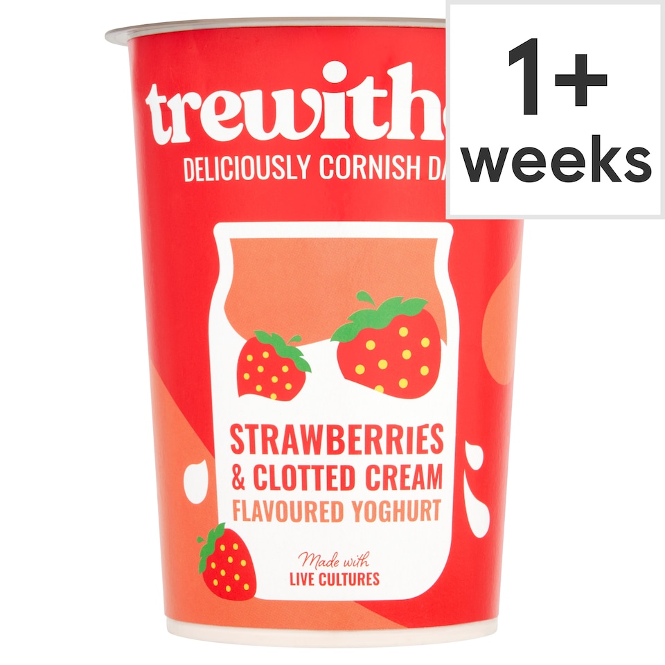 Trewithen Dairy Strawberries And Clotted Cream Flavoured Yoghurt 450g