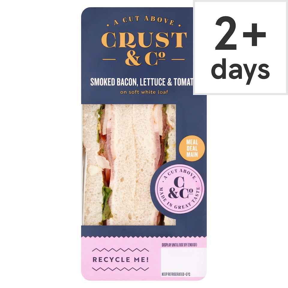 Crust & Co Smoked Bacon ,Lettuce & Tomato Sandwich 176g