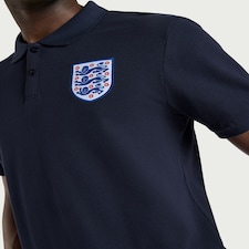 England Cotton Rich Three Lions Crest Polo Shirt in Navy