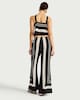 image 3 of F&F Geometric Print Wide Leg Trousers in Multi Black