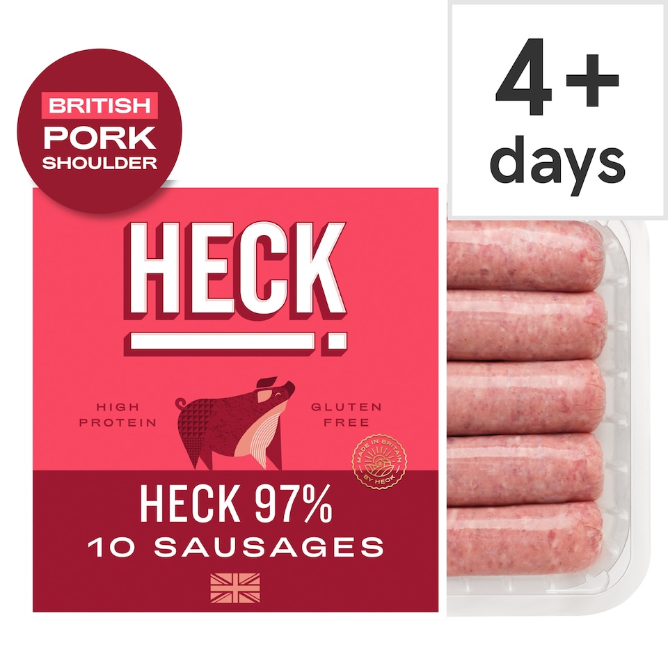 image 1 of HECK! 97% 10 Pork Sausages 660g