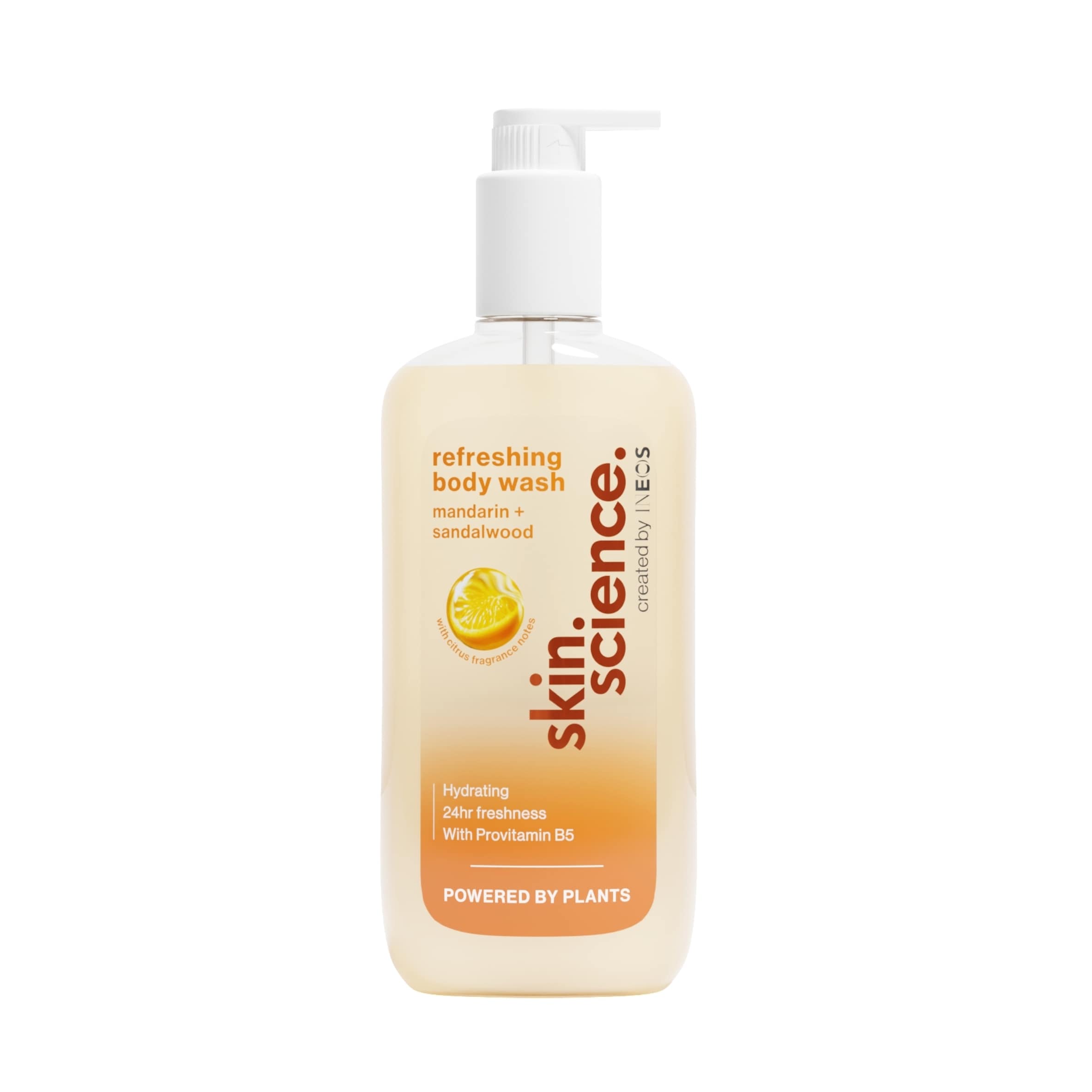 INEOS Skin Science Mandarin + Sandalwood Refreshing Body Wash 500ml