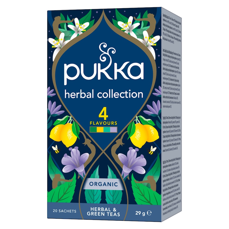 image 1 of Pukka Organic Herbal Collection 20 Herbal Tea Sachets 29g