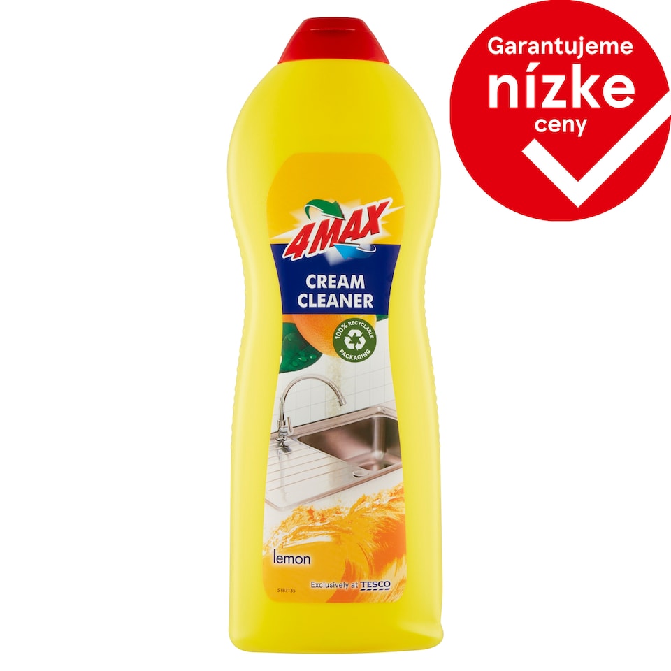4MAX Lemon krémový čistiaci prostriedok 750 ml