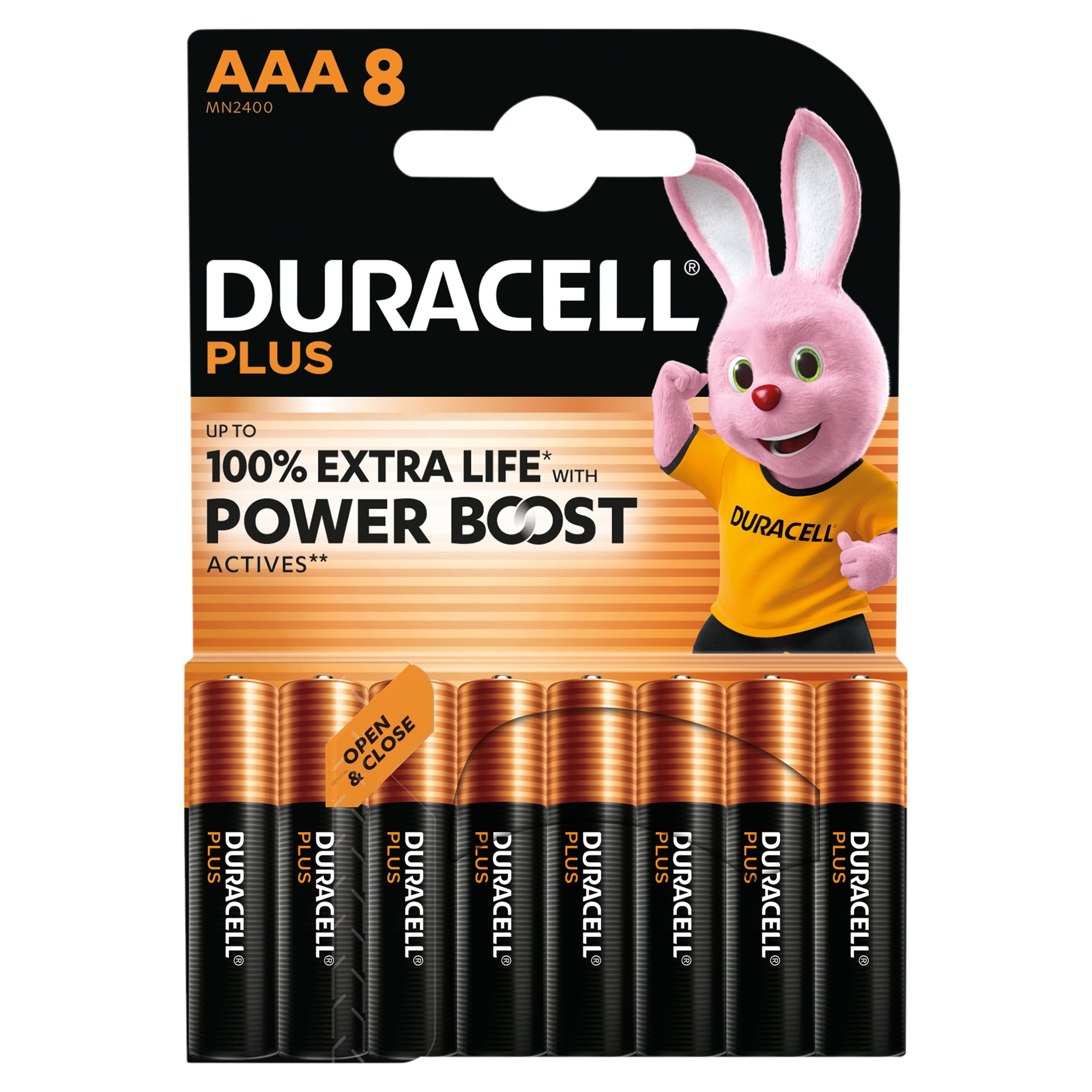 Duracell Plus AAA Batteries 8 Pack