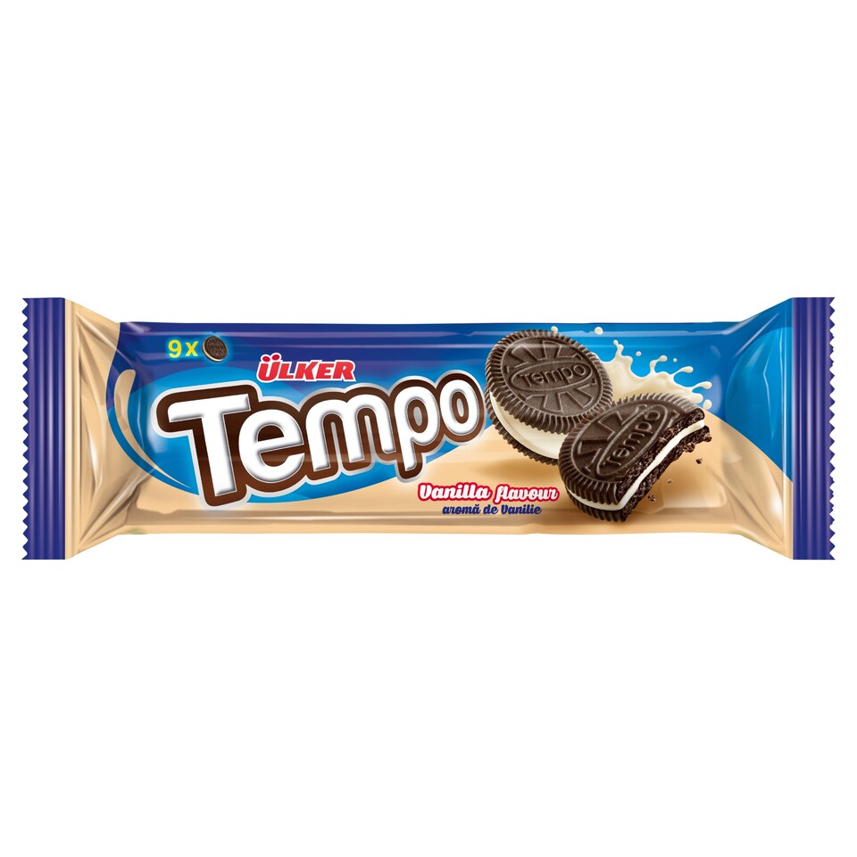 Tempo kakaós keksz vanília ízű krémmel 61 g