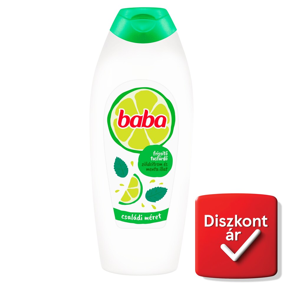Baba zöldcitrom és menta illat frissítő tusfürdő 750 ml