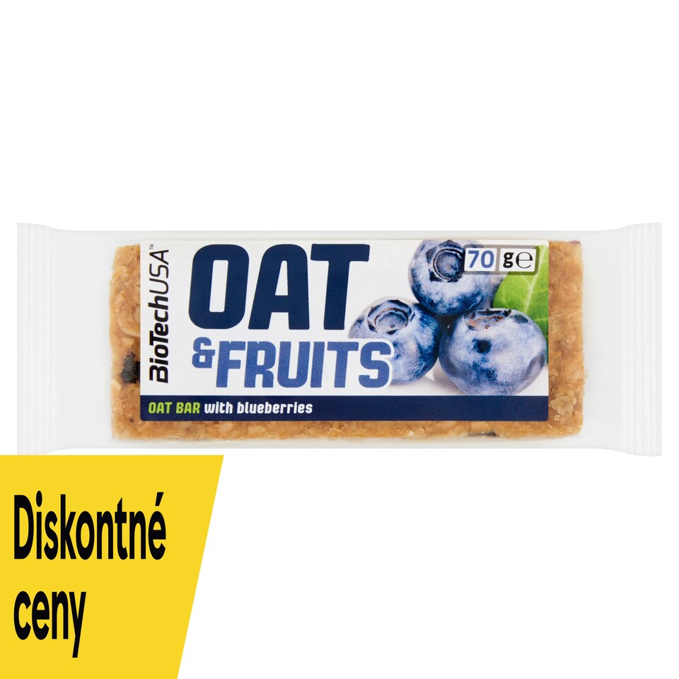 obrázok 1 z BioTechUSA Oat and Fruits ovsená tyčinka s kúskami čučoriedok 70 g