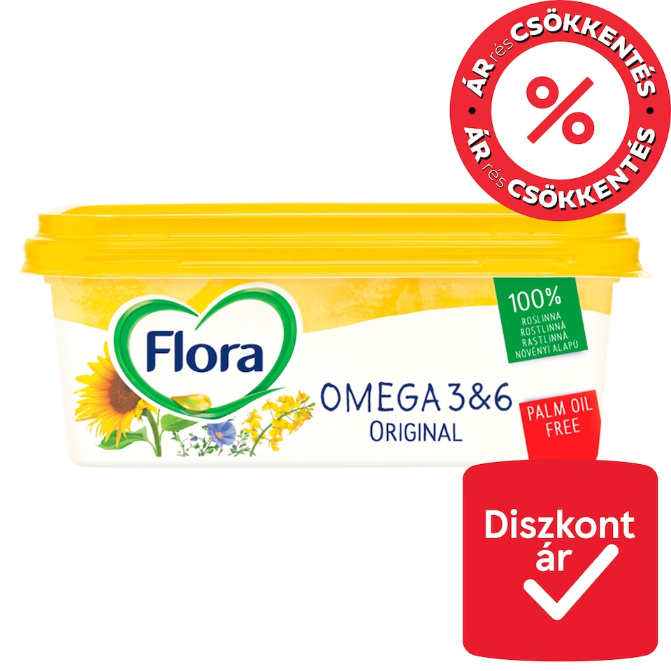 Flora Original Omega 3 & 6 margarin 225 g  1. kép