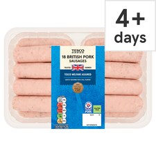 Tesco 18 Pork Sausages 1.022Kg