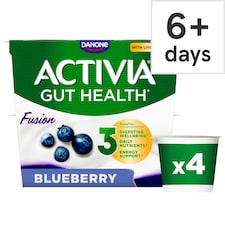Activia Fusions Blueberry Acai Gut Health Yoghurt Multipack 4x120g