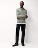 image 2 of F&F Pure Cotton Half Zip Jumper in Green