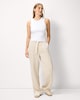 image 1 of F&F Pure Lyocell Wide Leg Trousers in Ecru