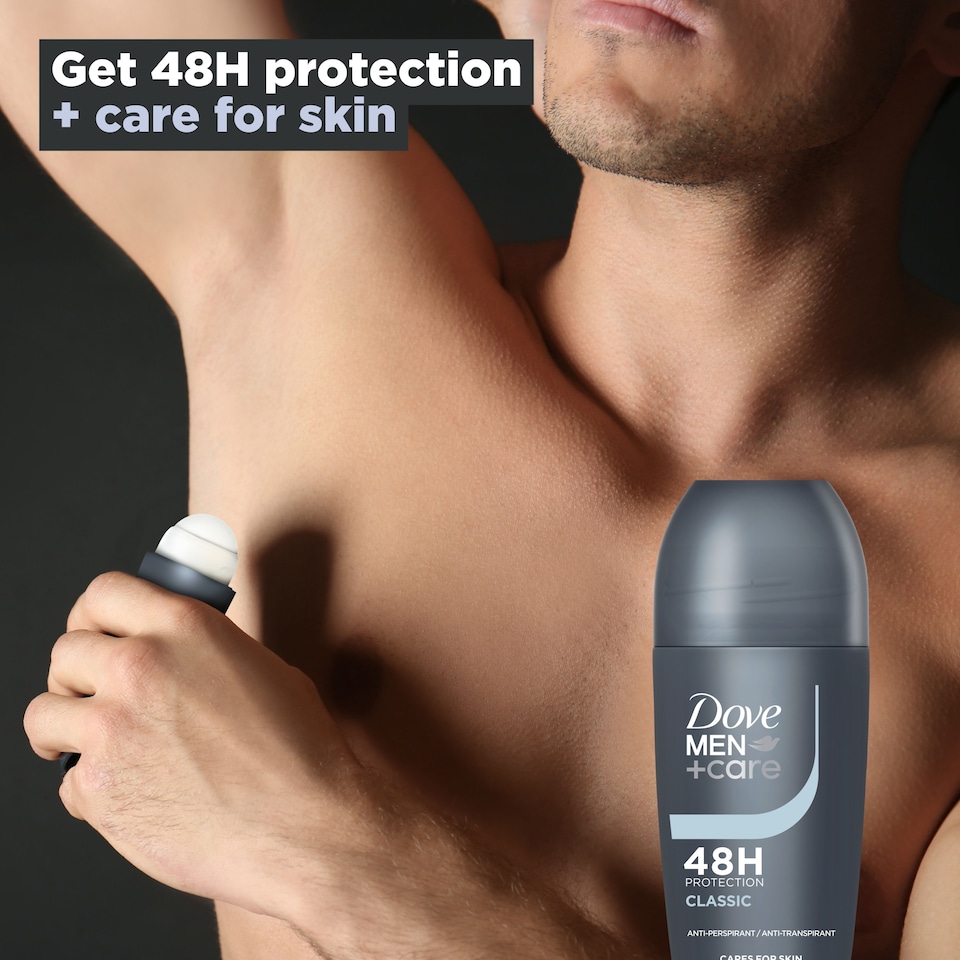 image 1 of Dove Men+Care 48h Classic Roll On Antiperspirant Deodorant 50ml