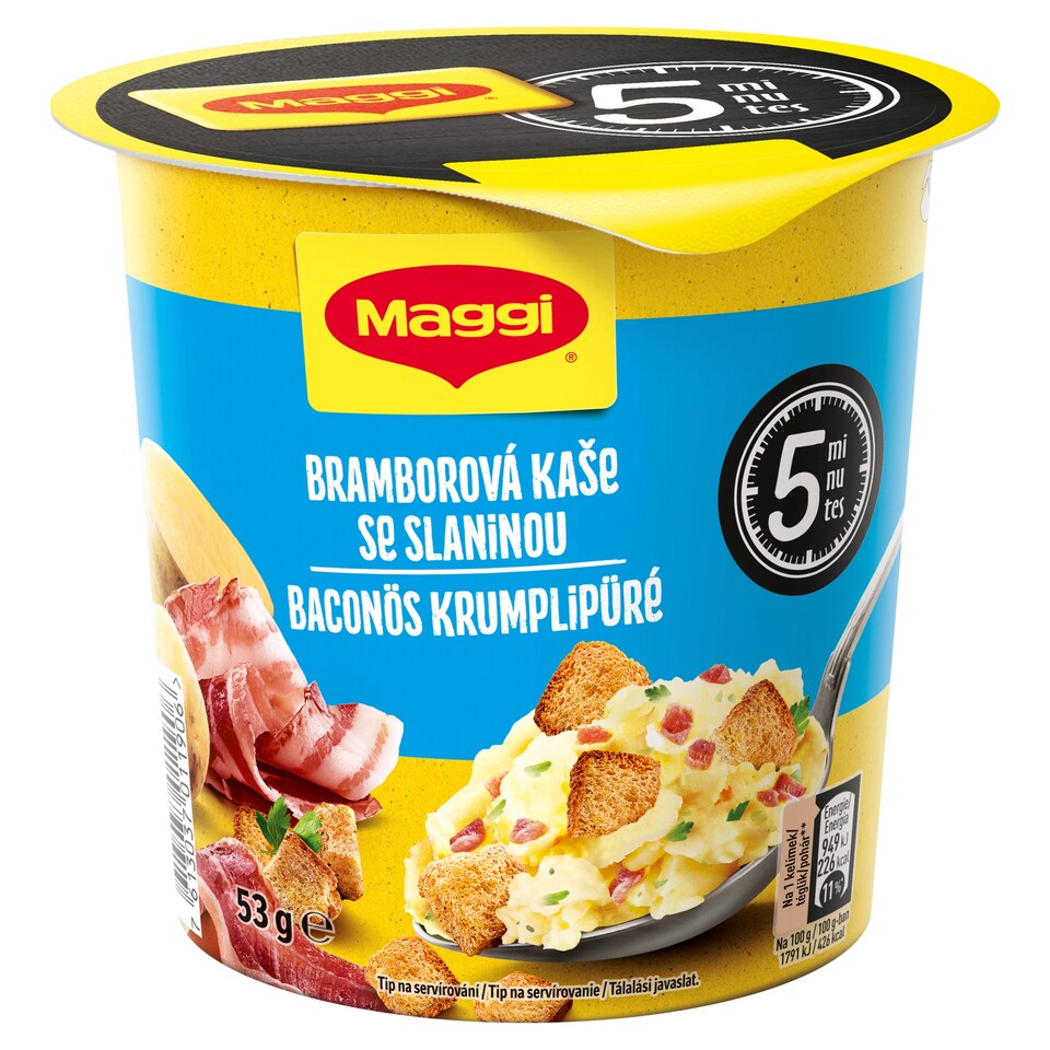 MAGGI 5 Minutes Mashed Potatoes with Bacon Jar 53 g