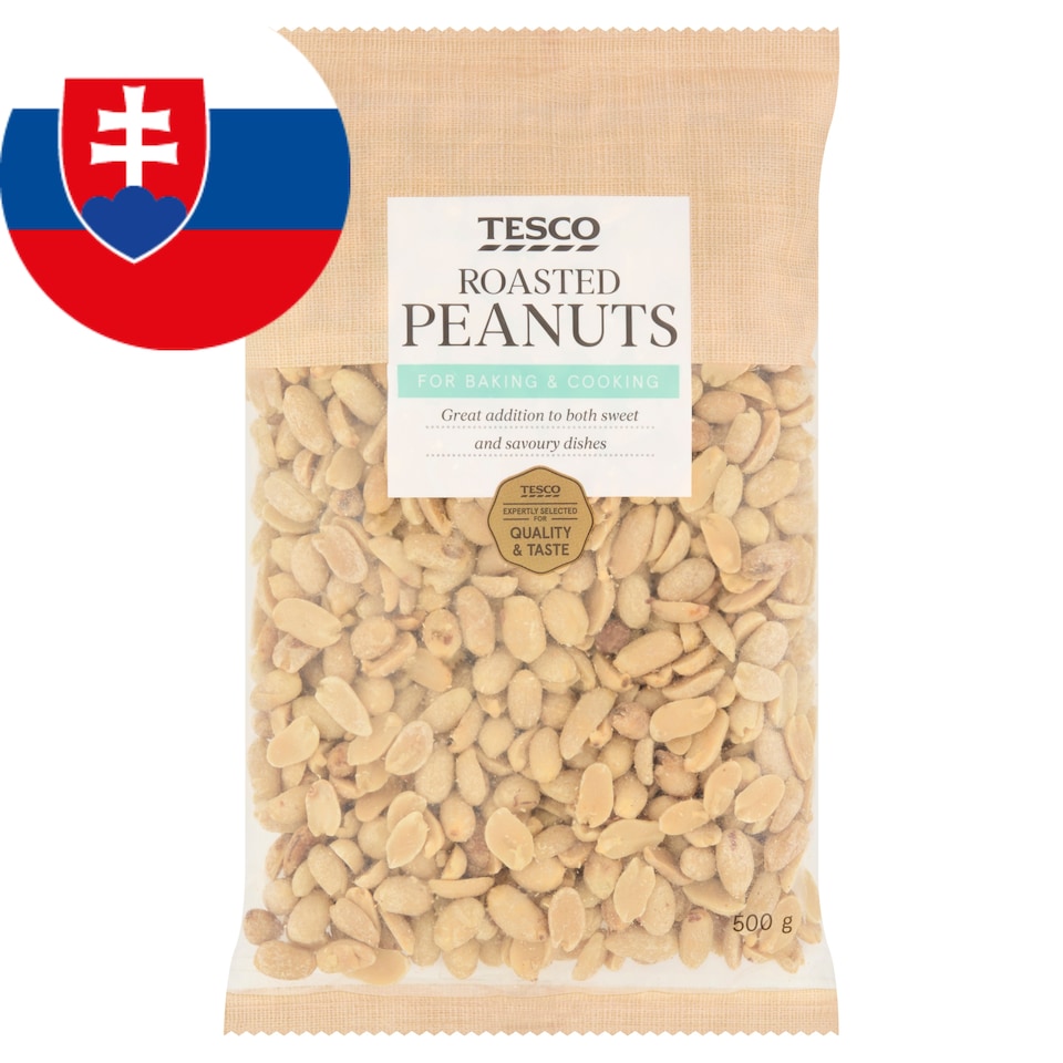 Tesco Arašidy jadrá blanšírované pražené nesolené 500 g