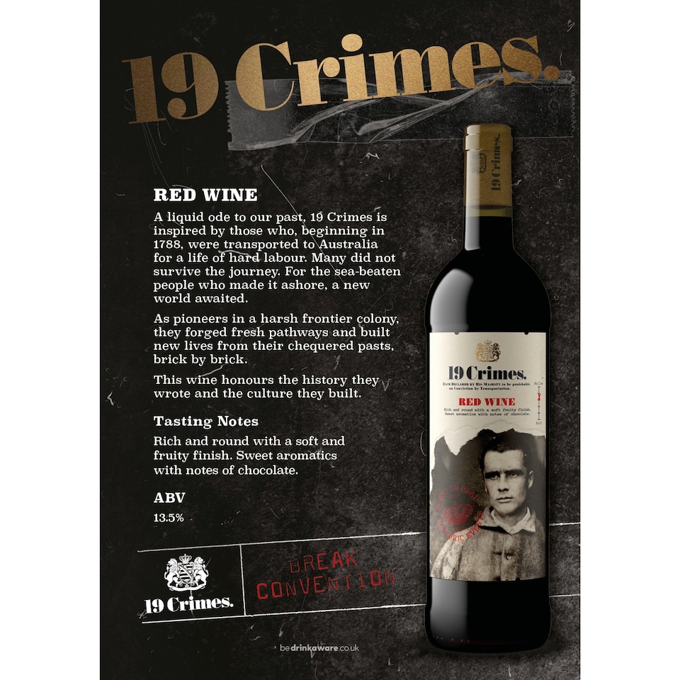 image 1 of 19 Crimes Red Wine 75Cl