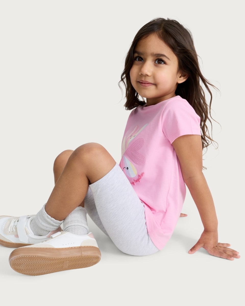 image 1 of F&F Girls 3-Pack Cotton Rich Cycling Shorts in Multi