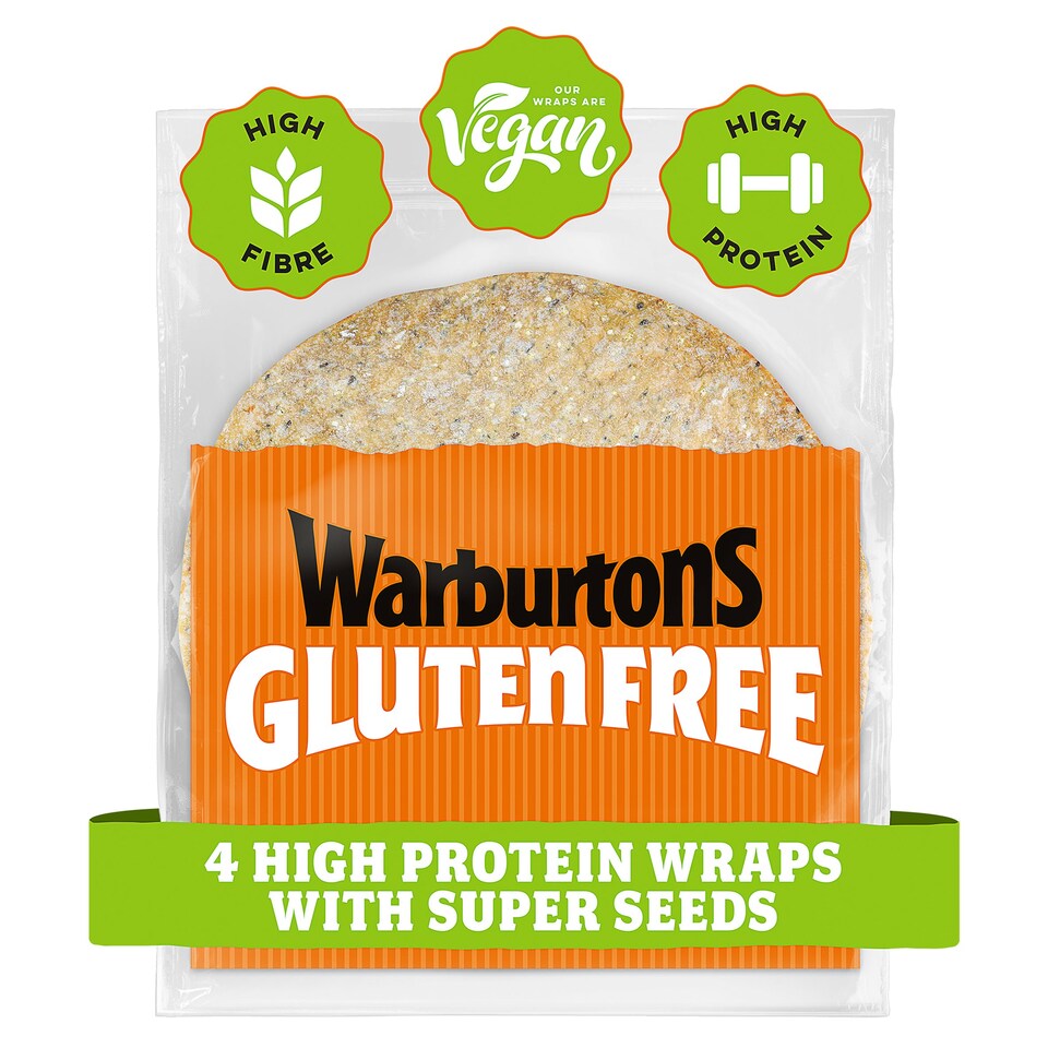 Warburtons Gluten Free Protein Super Seeds 4 Wraps Tesco Groceries