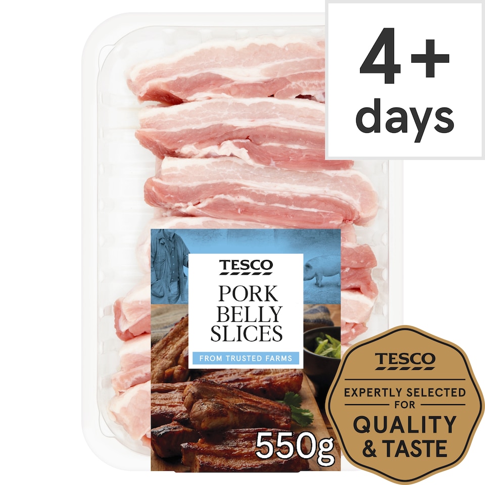 image 1 of Tesco British Pork Belly Slices 550g