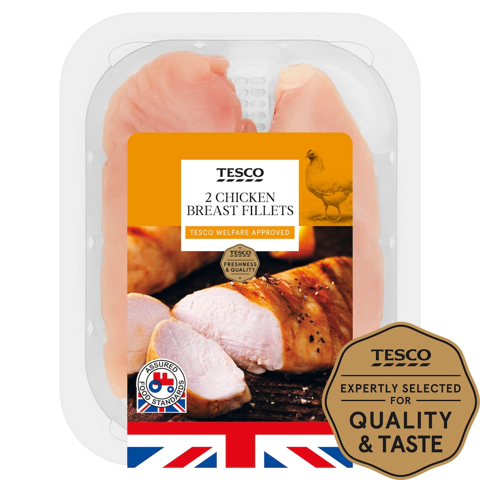 Tesco 2 British Chicken Breast Fillets 300G