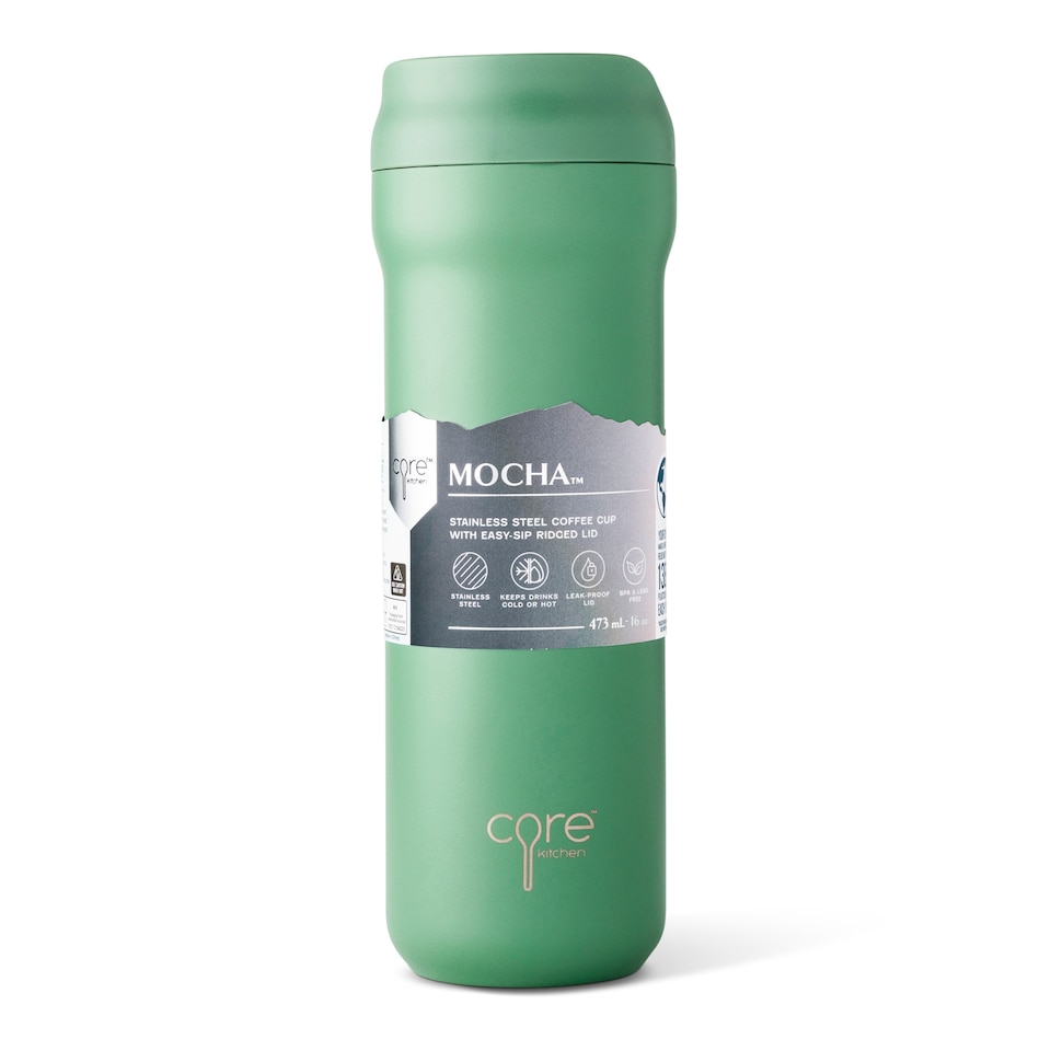image 1 of Core Kitchen Green Mocha Coffee Cup 473mL