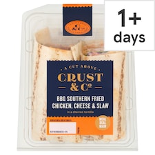 Crust & Co BBQ Southern Fried Chicken, Cheese & Slaw Wrap 208g