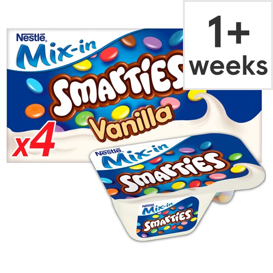 Nestle Smarties Split Pot Yogurts 4X120g Tesco Groceries