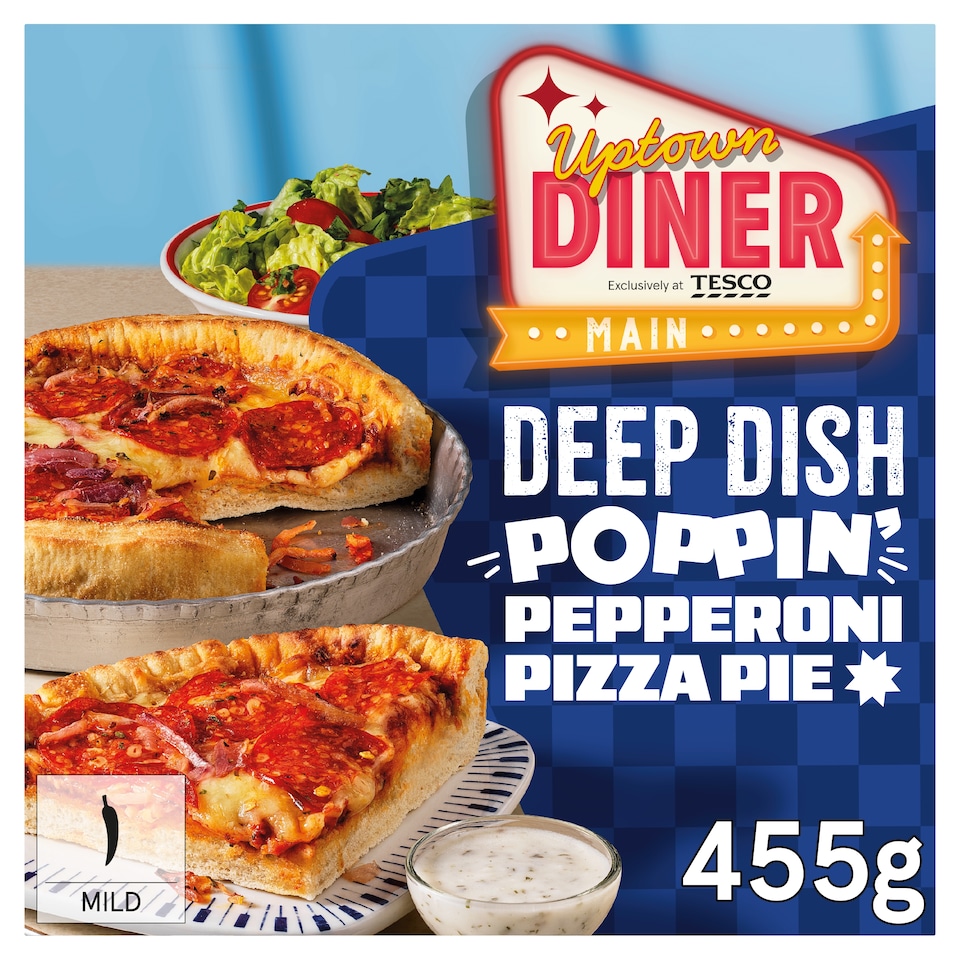 image 1 of Uptown Diner Deep Dish Pepperoni Pizza Pie 455g