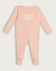 image 2 of F&F Baby 3-Pack Pure Cotton Slogan Long Sleeved Sleepsuits in Neutral/Natural