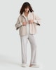 image 2 of F&F Fleece Textured High Neck Pyjama Cape in Grey