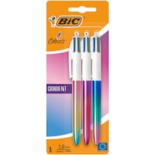 BIC 4 Colours Gradient Pens 3 Pack