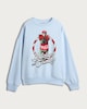 image 4 of Coca-Cola Holidays Are Coming Cotton Rich Slogan Sweatshirt in Blue