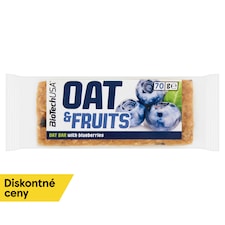 BioTechUSA Oat and Fruits ovsená tyčinka s kúskami čučoriedok 70 g