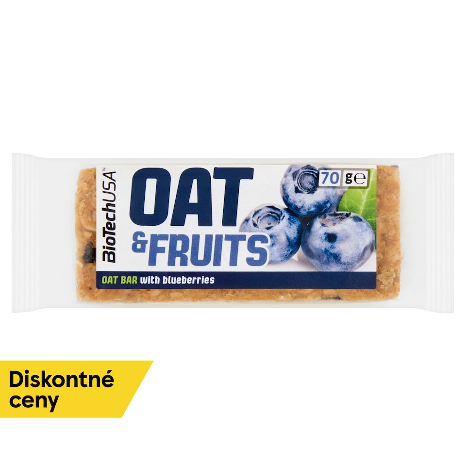 obrázok 1 z BioTechUSA Oat and Fruits ovsená tyčinka s kúskami čučoriedok 70 g