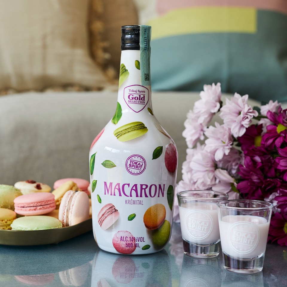 Tokaj Spirit Macaron mandula ízű alkoholos krémital 14% 500 ml 1. kép